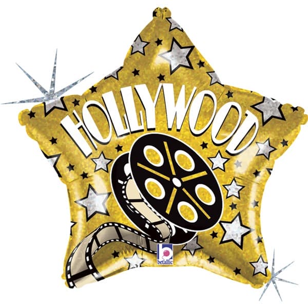 (image for) 19" Gold Hollywood Star Foil Balloons