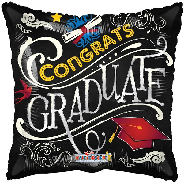 (image for) 18" Grad Blackboard Foil Balloons