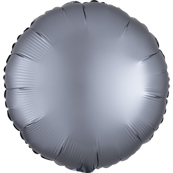 (image for) 18" Satin Luxe Graphite Circle Foil Balloons