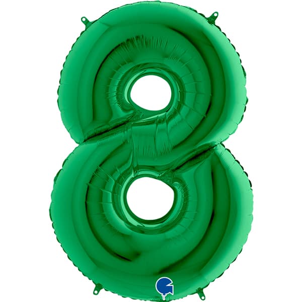 (image for) 40" Grabo Green Number 8 Supershape Balloons