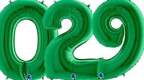 40" Grabo Green Number Balloons