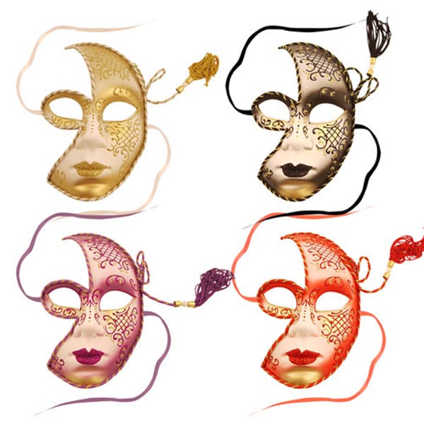 (image for) Venetian Half Face Mask With Tassel x1