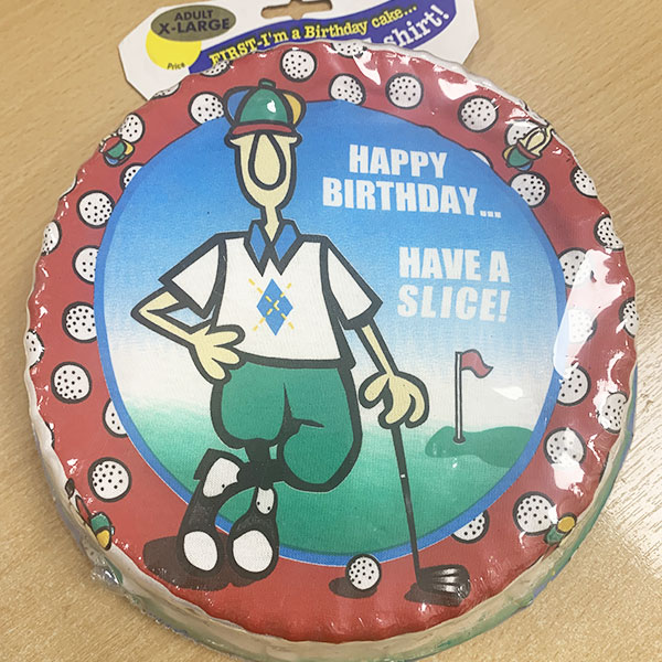 (image for) Happy Birthday Golf T-Shirt Cake