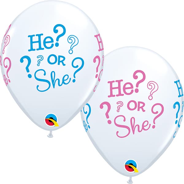 (image for) 11" He? Or She? Latex Balloons 6pk