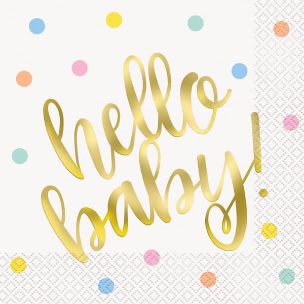 (image for) Hello Baby Lunch Napkins 16pk