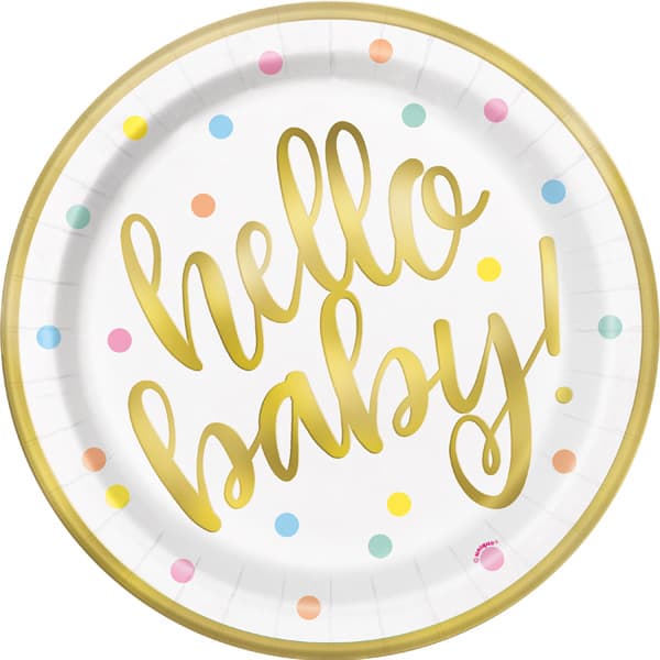 (image for) Hello Baby Paper Plates 8pk