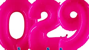 40" Grabo Hot Pink Number Balloons