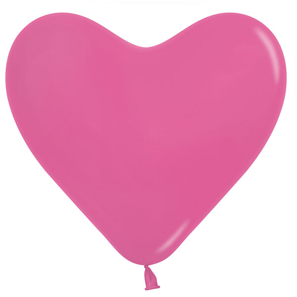 12" Fashion Fuchsia Heart Shaped Latex Balloons 50pk