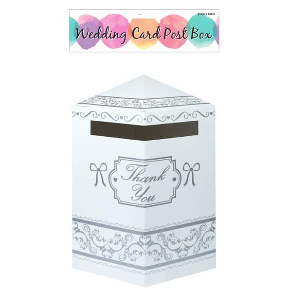 (image for) White Wedding Card Post Box