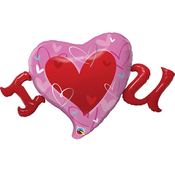 (image for) I Heart U Supershape Balloons