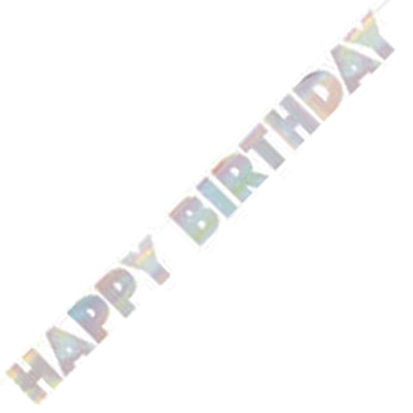 (image for) Iridescent Foil Happy Birthday Banner