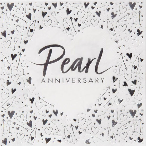 (image for) Pearl Anniversary Lunch Napkins 16pk