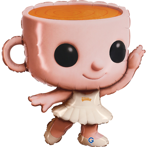 Brainrot Ballerina Cappuccina Shape Foil Balloons