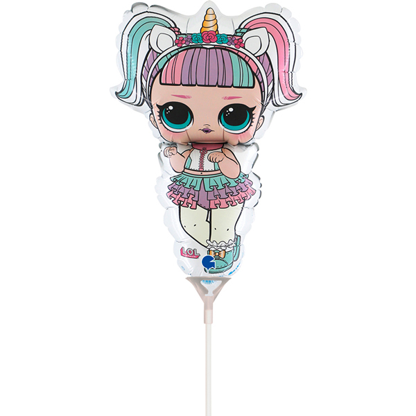 (image for) 14" LOL Surprise Unicorn Air Fill Mini Shape Balloons