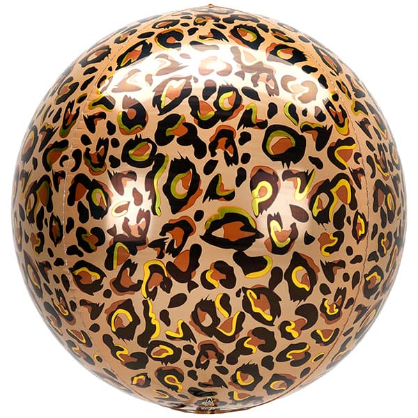 (image for) 15" Leopard Printed Orbz Foil Balloons