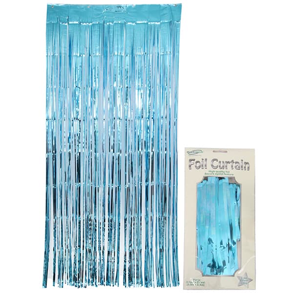 (image for) Metallic Light Blue Door Curtain