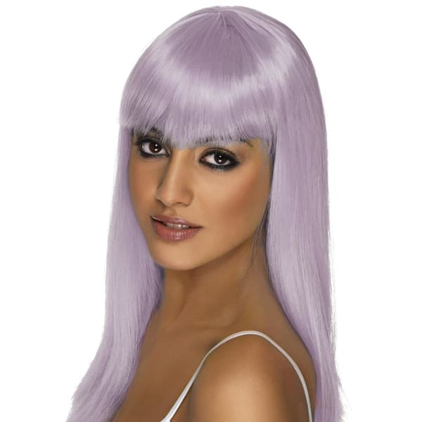 (image for) Lilac Glamourama Wigs With Fringe