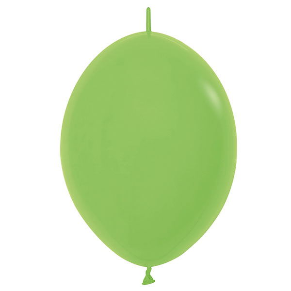 (image for) 12" Fashion Lime Green Link O Loon Latex Balloons 50pk