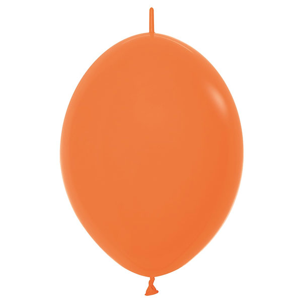 (image for) 12" Fashion Orange Link O Loon Latex Balloons 50pk
