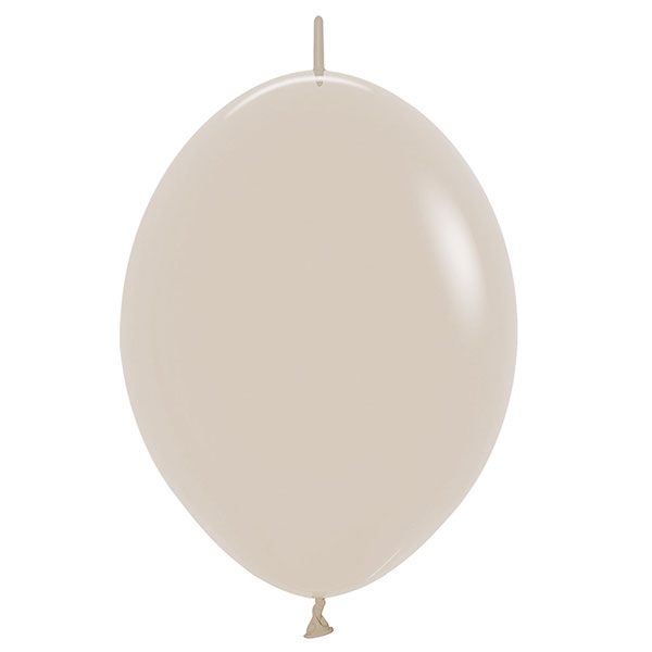 (image for) 12" White Sand Fashion Link O Loon Latex Balloons 50pk