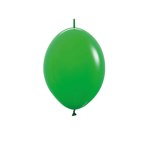 6" Fashion Shamrock Green Link O Loon Latex Balloons 50pk