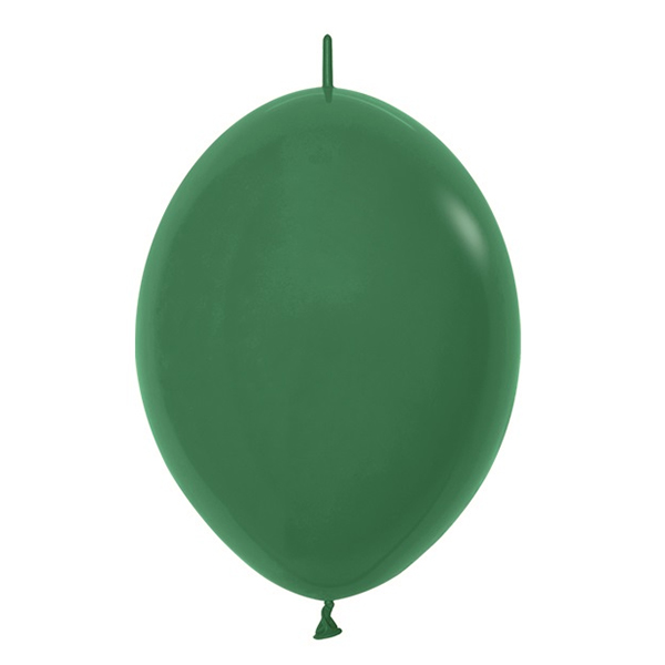 6" Fashion Forest Green Link O Loon Latex Balloons 50pk