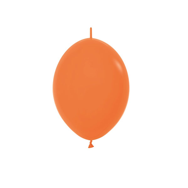 6" Fashion Orange Link O Loon Latex Balloons 50pk