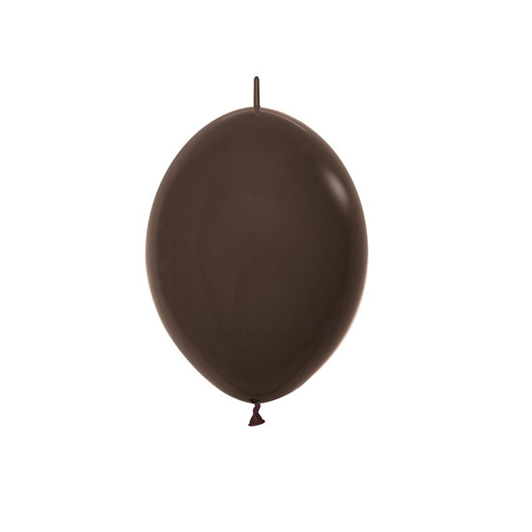 6" Fashion Chocolate Brown Link O Loon Latex Balloons 50pk