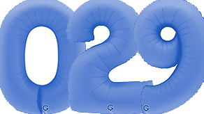 (image for) 40" Grabo Soft Matte Lotus Blue Number Foils