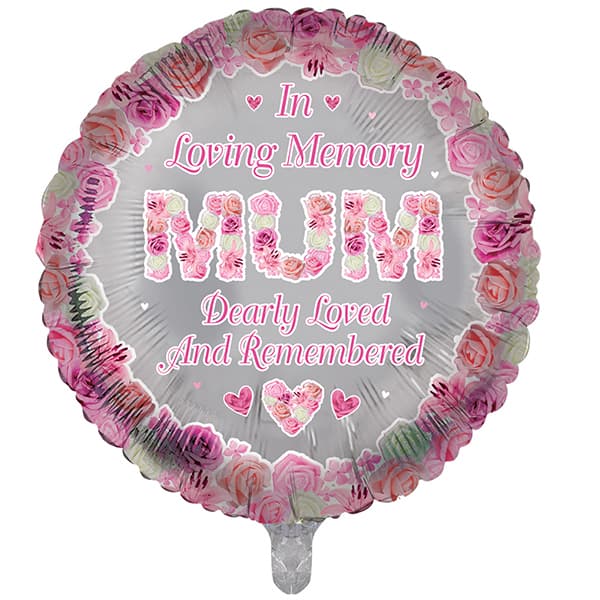 (image for) 18" In Loving Memory Mum Foil Balloons