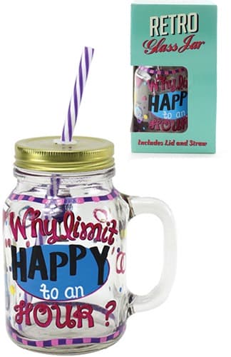 (image for) Happy Hour Jam Jar Glass