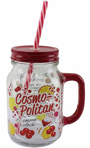 (image for) Cosmopolitan Drinking Jar Glass