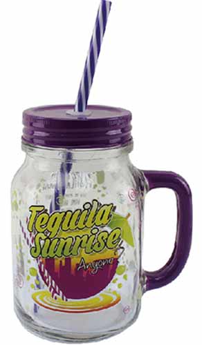 (image for) Tequila Sunrise Drinking Jar Glass