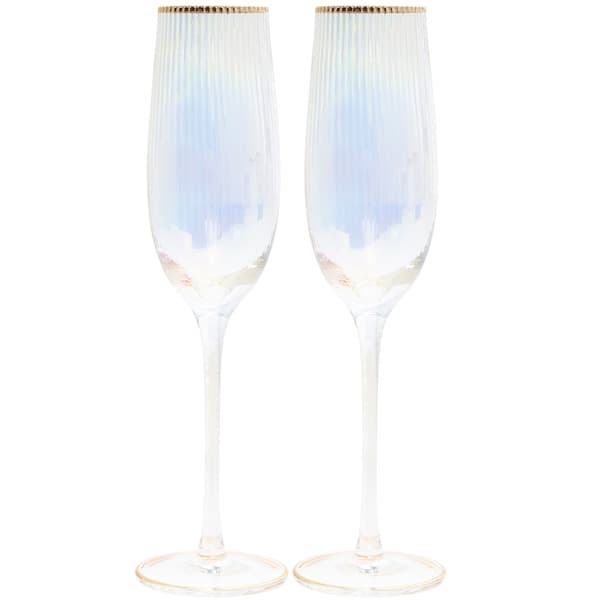 (image for) Lustre Ribbed Flutes Set Of 2