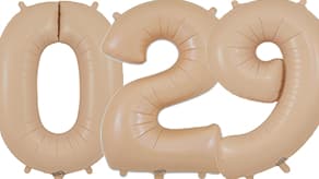 (image for) Large Matte Nude Number Balloons