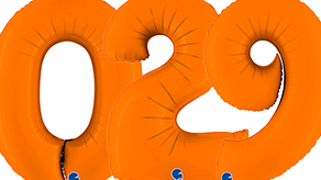 (image for) 40" Grabo Matte Orange Number Balloons