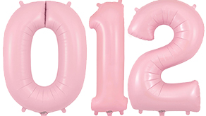 (image for) Large Matte Pink Number Balloons