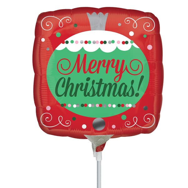 (image for) 9" Merry Christmas Ornament Mini Shape Foil Balloons