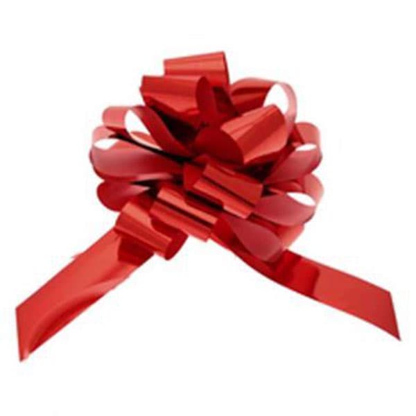 2 Inch Metallic Red Pull Bows x20