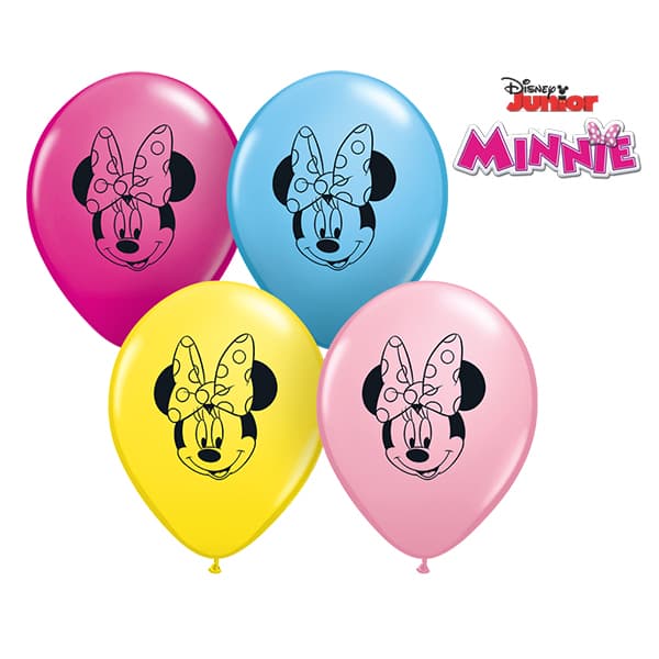 (image for) 5" Disney Minnie Mouse Face Latex Balloons 100pk