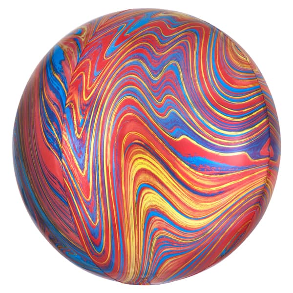 (image for) 15" Colourful Marblez Orbz Foil Balloons