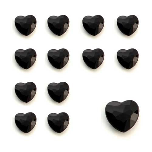 (image for) Black Heart Shaped Diamantes