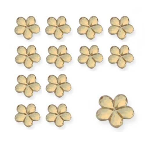 (image for) Gold Flower Shaped Diamantes