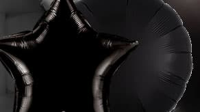 (image for) New Year Plain Black Foil Balloons