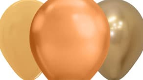 (image for) New Year Plain Gold Latex Balloons