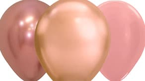 (image for) New Year Plain Rose Gold Latex Balloons
