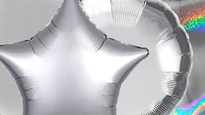 (image for) New Year Plain Silver Foil Balloons