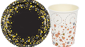 (image for) New Year Sparkling Fizz Themed Tableware