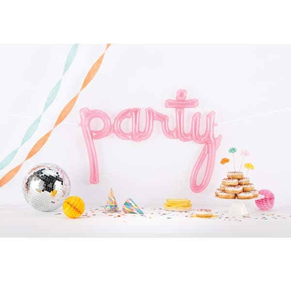 (image for) 44" Party Script Air Fill Balloons Banner