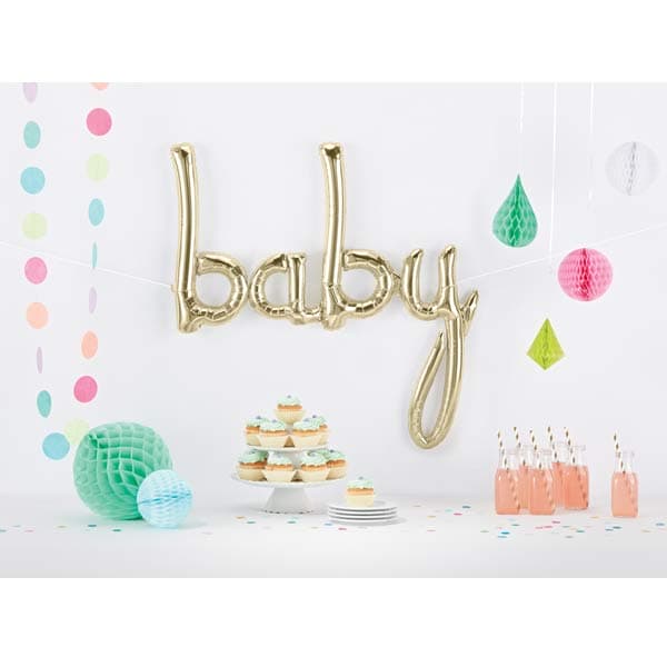 (image for) 46" Baby Script Air Fill Balloons Banner